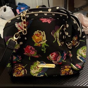 Betsey Johnson Floral Black Women's Bag